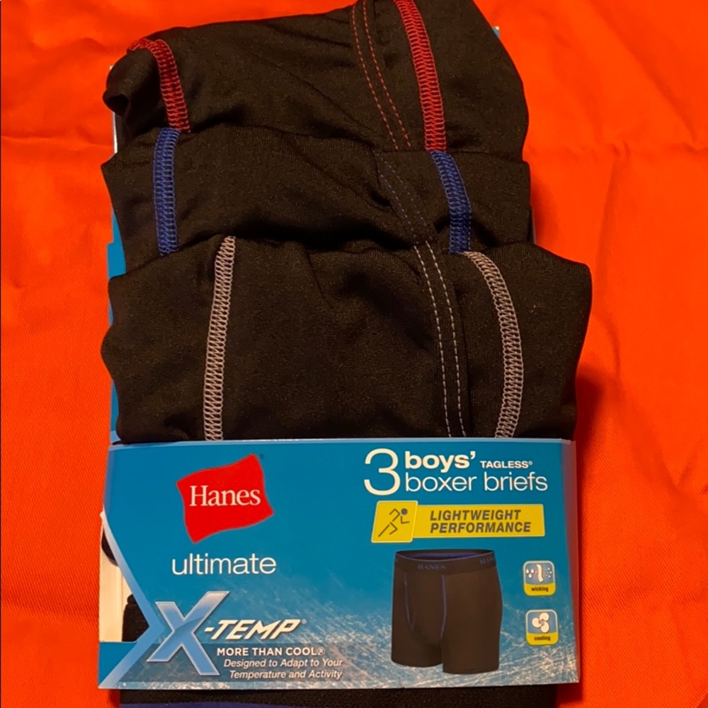 NWT Hanes X-temp boxer briefs youth medium 3 pair